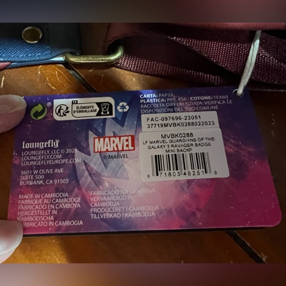 Loungefly Marvel Guardians of the Galaxy Vol 3 Ravager Badge Mini Backpack-NWT - Picture 7 of 7